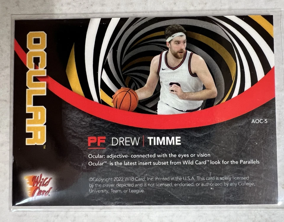 2022 Wild Card Alumination Drew Timme Ocular #d 13/125 - Image 2 of 2