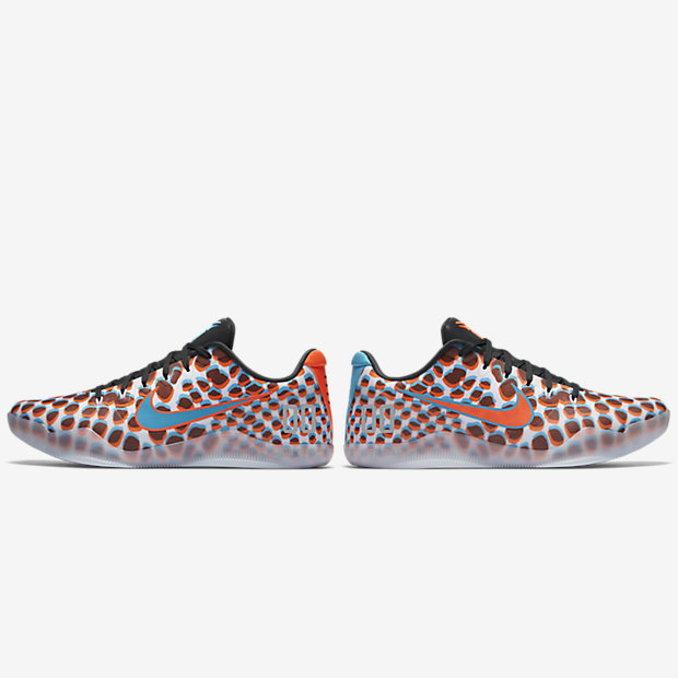 NIKE Kobe XI 11 Low 3D Cool Grey Red Blue MultiColor WTK What The