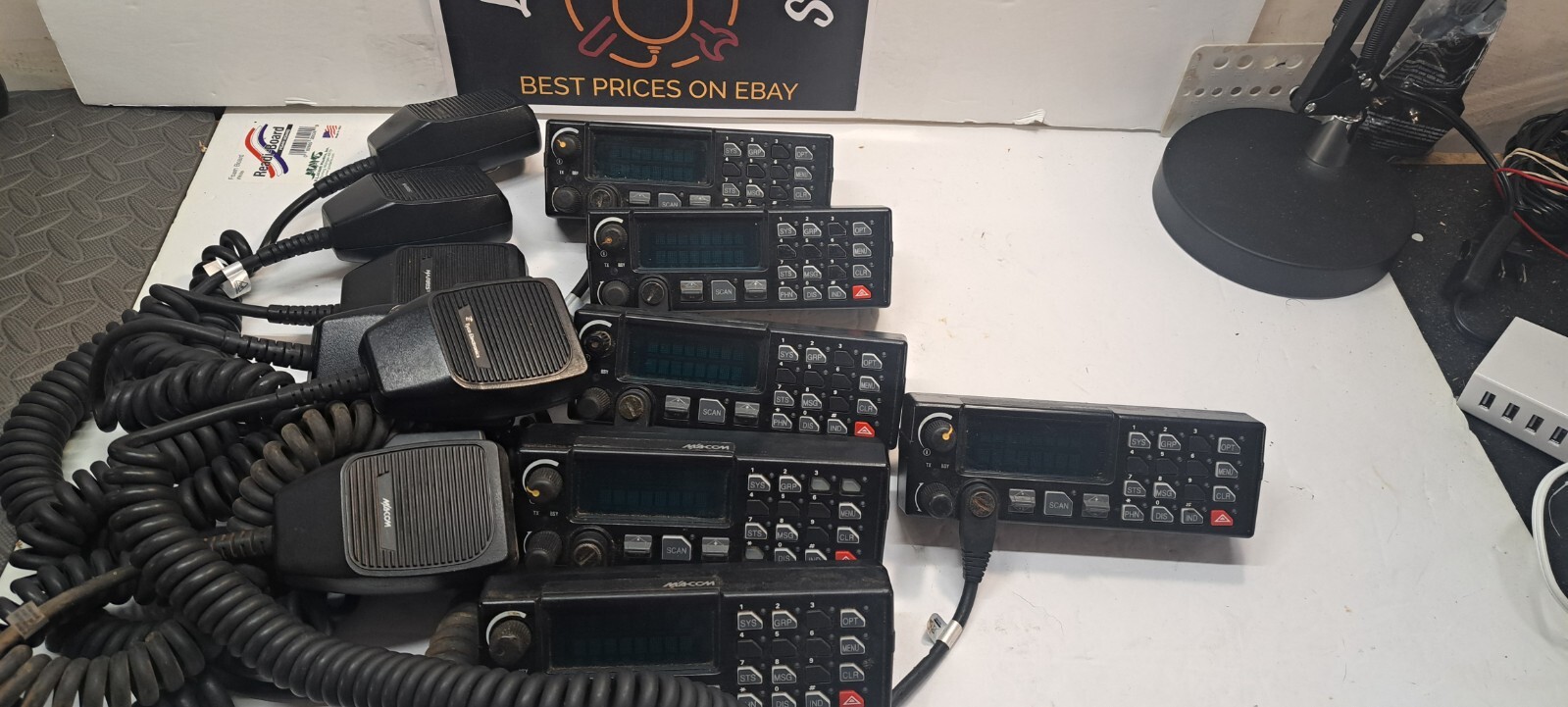 6X Harris/Macom communications KRY1011632/14 Radio Control Head W/speaker Mic