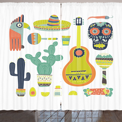 Fiesta Rustikale Gardine Mexikanische Motive Taco