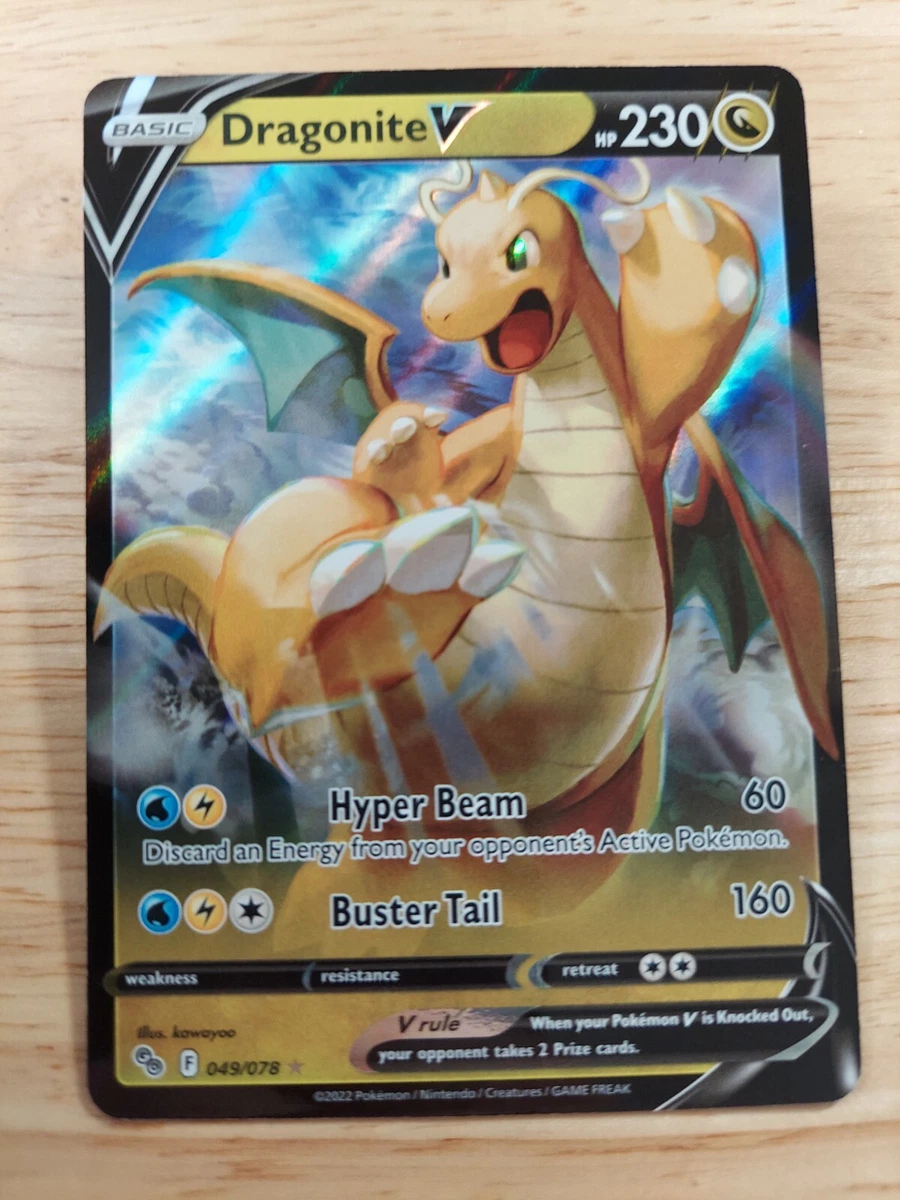 pokemon old charizard card Dragonite Vstar Ultra Rare Pokemon GO 050/078, NM Pokemon Card