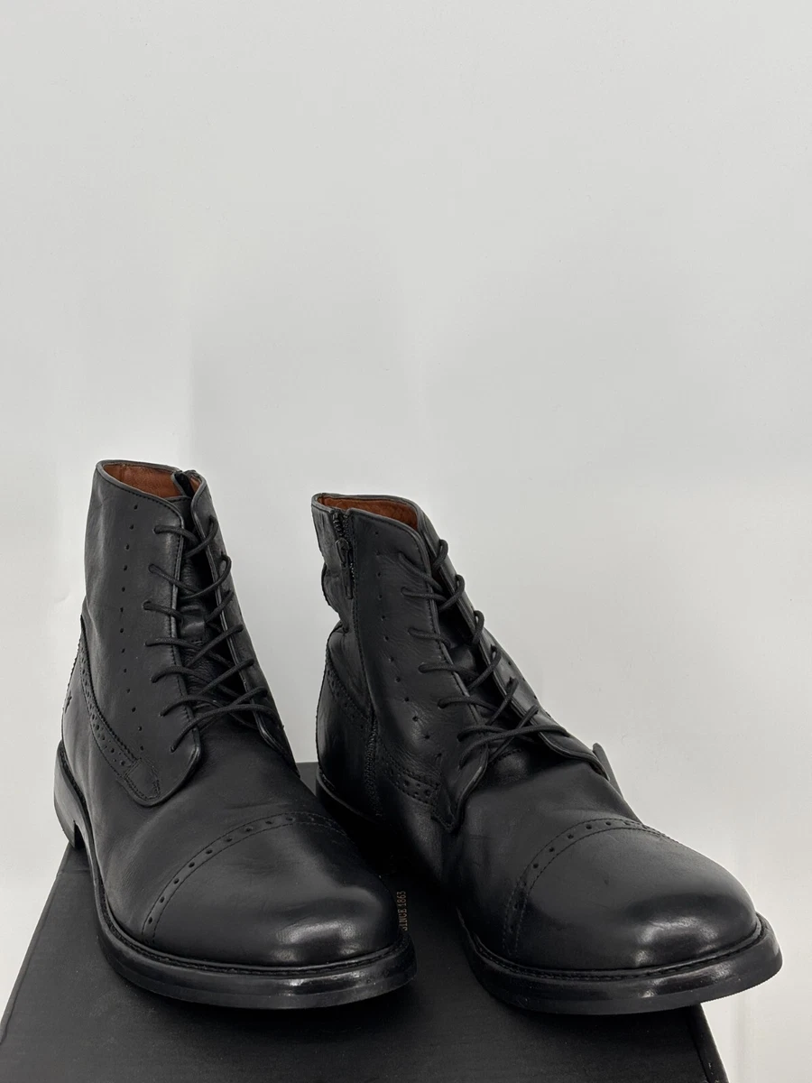 Frye Murray Zip Up Classic Black Leather Men\'s Boots Size 10 Frye Mens Murray Lace Up Boots 13M Black Leather Derby  main image 2