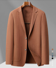 Spring Men Casual Sport Coat Blazer Lightweight Fashion 100 Cotton Suit Jacket
