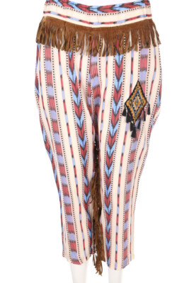 White Sand 88 Pants Boho Style Fringes I 42 = D 36 multicolor NEW