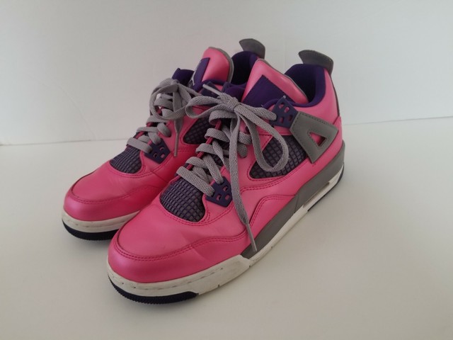 Air Jordan IV 4 Retro GS Pink Foil Purple Shoes Womens 8.5 Nike Girls Size 7Y | eBay