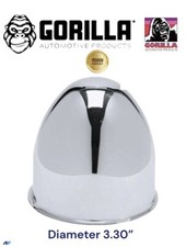 Gorilla Chrome Bullet Style Push Thru 3.30 Dia Wheel Center Cap Hc216bt Single Gorilla Chrome Bullet Style Push Thru 3.30 Dia Wheel Center Cap Hc216bt Single