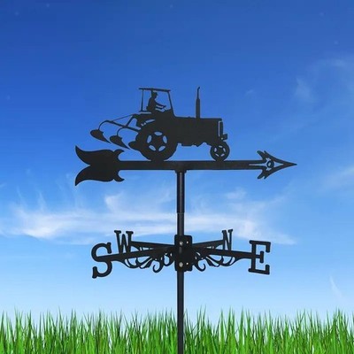 Traktor-Wetterfahne als Windrichtungsanzeiger für Bauernhof, Garten und