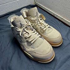 Jordan Air Jordan 4 Men’s Beige Solid Mid Top Lace-Up Basketball Sneaker