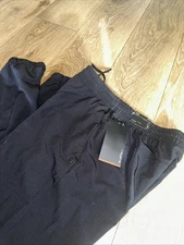 Layer 8 Men’s Performance Black Jogger Pants Drawstring Pockets Quick Dry Med