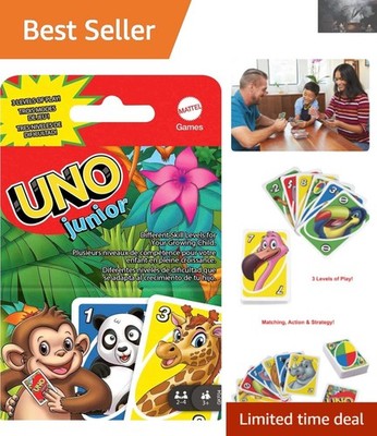 Educational UNO Junior Card Game - Fun Number Matching for Kids 3+