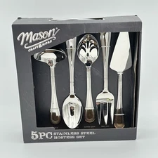 NEW Masoncraft & More 5pc Stainless Steel Hostess Set Ladle Pie Server