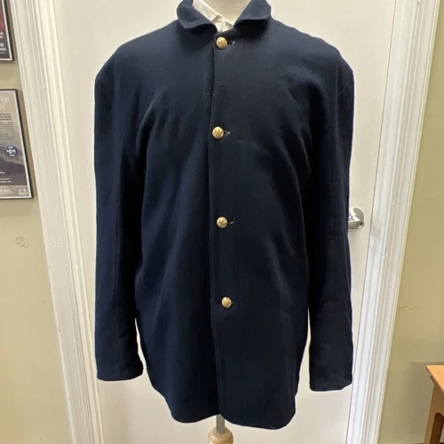 Repro Civil War Union Army Soldier navy bllue wool basic Sack Coat, SZ 46" chest