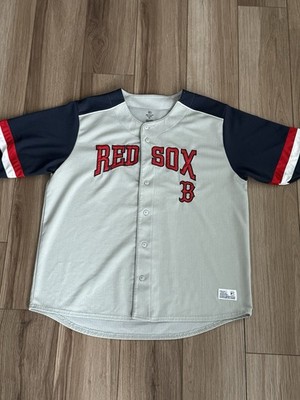 Boston Red Sox Dynasty Series MLB Genuine Merchandise Gray Jersey Men s 2XL