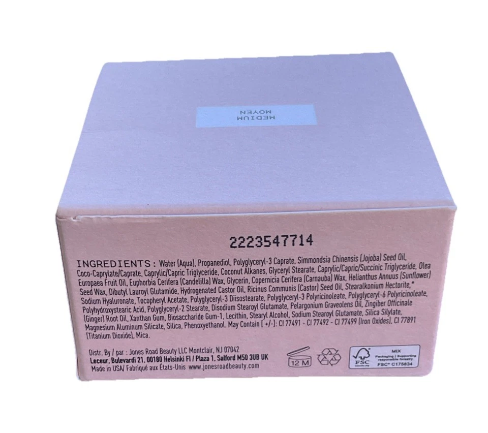 Medium JONES ROAD What The Foundation WTF 1.14 oz NIB Exp 24 Mos After Opening - Image 3 of 3