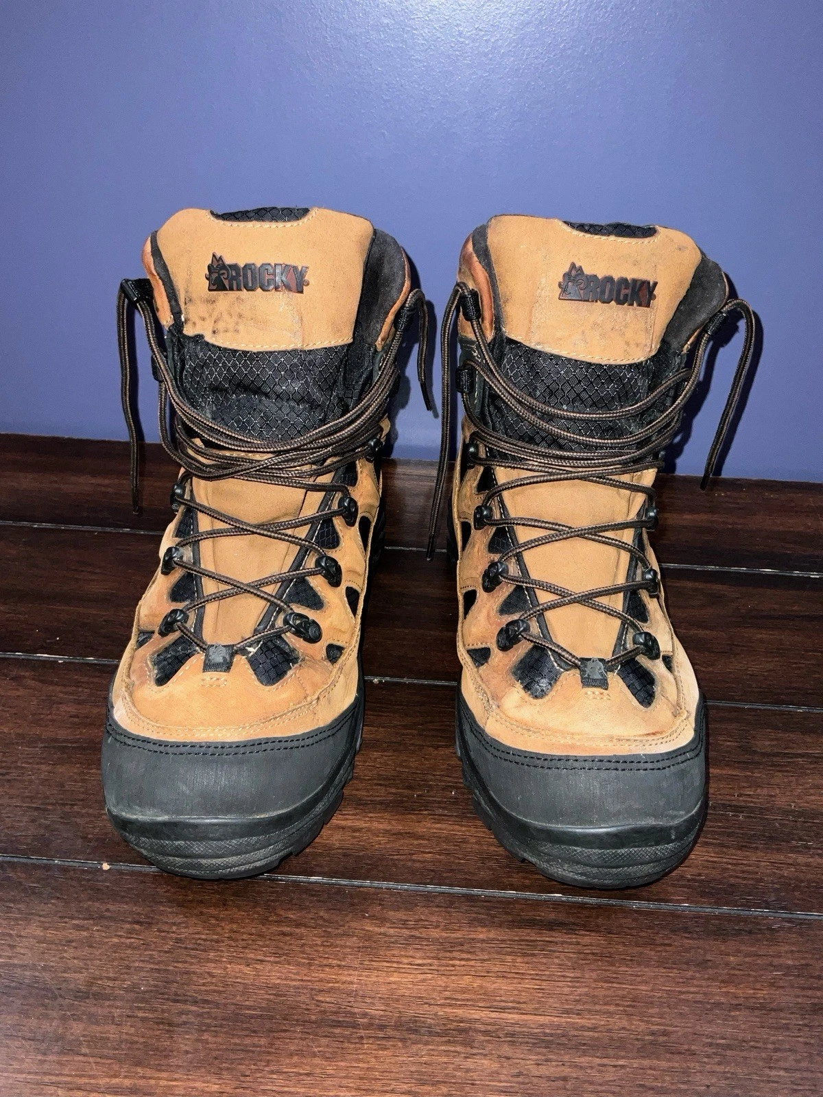 Rocky Combat Utility Hiking Boots Brown Leather Insulated P120464 Men’s 10M US