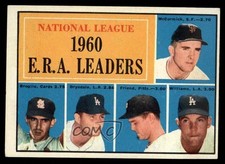 1961 Topps League Leaders Mike McCormick Ernie Broglio Don Drysdale #45 HOF 1z6