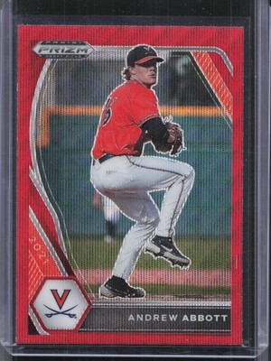 2021 Panini Prizm Draft Picks #PDP53 Andrew Abbott Ruby Wave Prizm