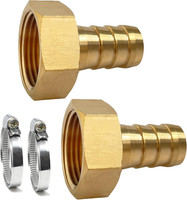 "2 StüCk SchlauchtüLle Messing Schlauchverschraubung 3/8\" IG X 10Mm (3/8\") TüLle,"