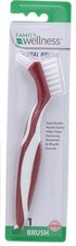 Family Wellness Denture Cleaning Brush, Dual 1 Count Pack of 1 , White