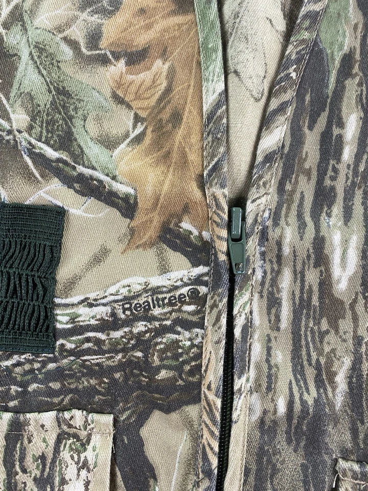 Vintage Ozark Trail Hunting Vest Green Small Camouflage Canvas Realtree Shooting - Image 2 of 4
