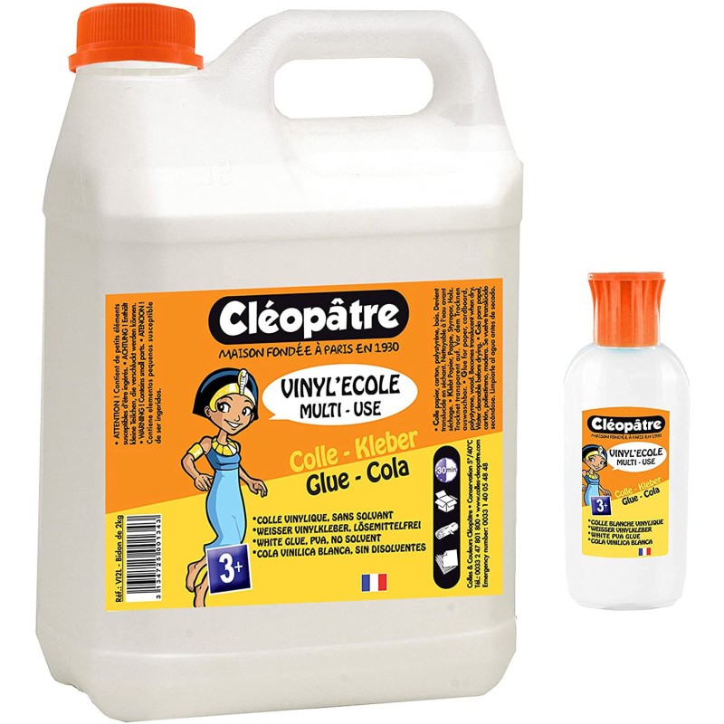 Cléopâtre Colle blanche Vinyl'Ecole pour ateliers créatifs et écoles