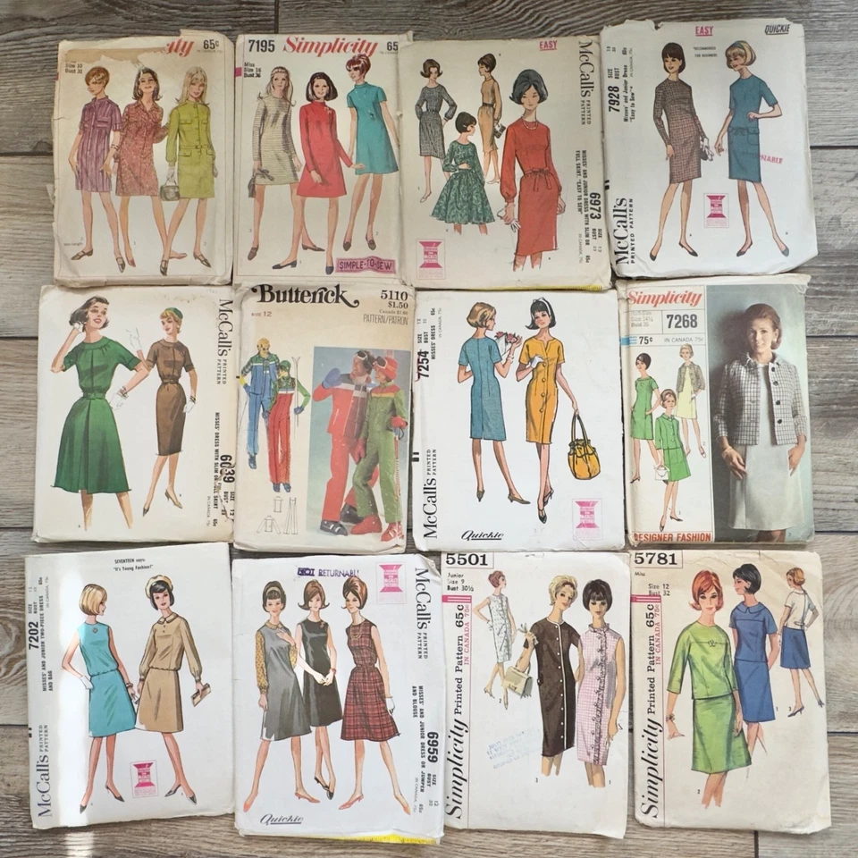 Lote De Colección De Patrones De Costura Usados De Múltiples Fabricantes Lote De 48 Leer Foto 3 de 4