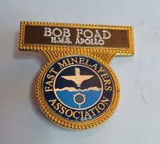 Vintage HMS Apollo Fast Minelayer Association Crew Lapel Pin Badge Royal Navy
