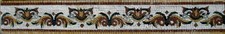 Botanical Marble Mosaic Border: 6" x 40" Floral Wall Tile