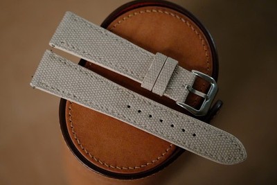 Handmade gray Canvas watch strap watch band size 20/16 (or any size)