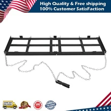 Drag Harrow Driveway Grader 4FT Tow Behind Lawn Rake for ATV UTV Tractor Mower