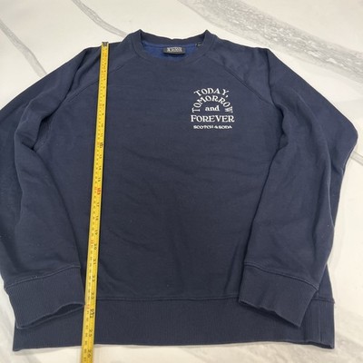 Scotch & Soda Amsterdam Crew Neck Sweatshirt Navy Blue  Size S