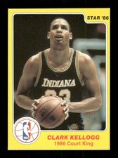 1986 Star Court Kings #19 Clark Kellogg EXMT to NM BXCP67