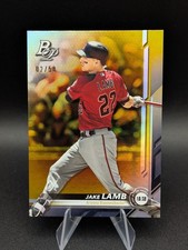 2019 Bowman Platinum # /50 Jake Lamb #31 Gold Houston Astros SP Serial Numbered