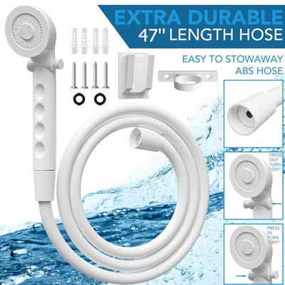 #ad RV Shower Head with 47#x27;#x27; Hose On Off Switch Water Saving Motorhome Shower Head $12.39