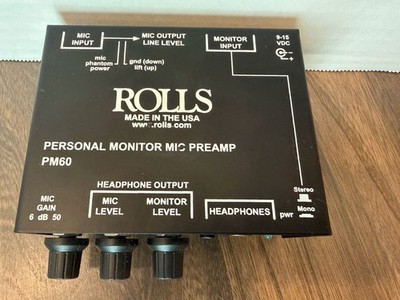 Rolls Corporation PM60 Personal Monitor Mic Preamp