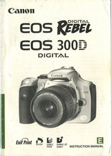 Original Manual for Canon EOS Digital Rebel/300D Camera