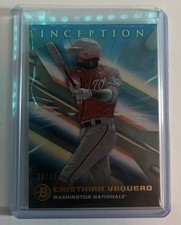 2023 Bowman Inception Cristhian Vaquero Blue Parallel /99 RC Rookie Card Nats