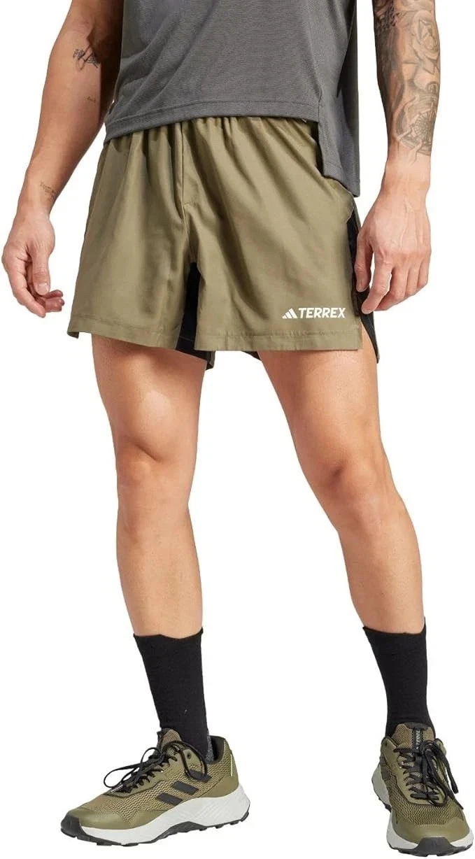 Adidas Men’s L 7" TERREX Agravic Multi Trail Running Shorts Olive IP4865