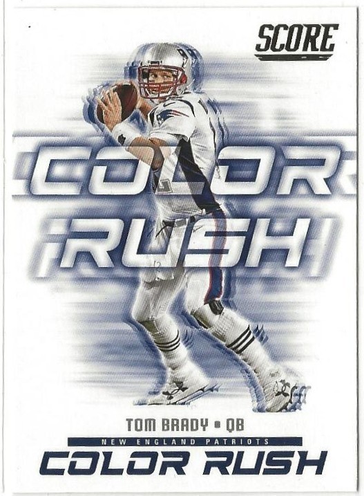 TOM BRADY - 2018 Panini Score - Color Rush Football Card  #1 - Patriots  (2912a)