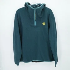 Outdoor Afro x REI Co-op Fleece Hoodie Mens 3XL Teal Half Zip Funnel Neck