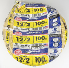 Romex 12/2NM-WGX100 Building Wire, 12 AWG Wire, 2 -Conductor, 100 ft L, Copper C