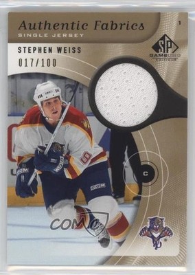 2005 SP Game Used Edition Authentic Fabrics Gold 17/100 Stephen Weiss #AF-SW 1o3