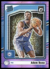 2024-25 Donruss Optic #281 Adem Bona RC Rookie Hyper Pink Philadelphia 76ers