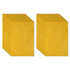 30 Sheets 2mm Glitter Foam Sparkle Sheet EVA Paper, Gold