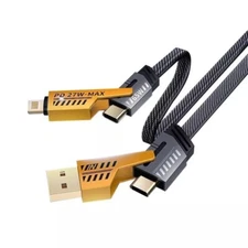 4 in 1 Type-C Cable Data Cord Multi Charging Cable For Samsung S24 S25 iPhone 15