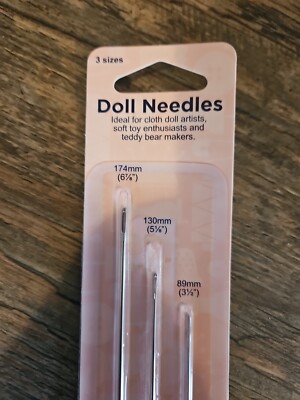 Hemline Puppennadeln Handnähenadeln 3er-Pack Puppen