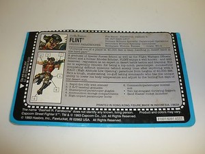 GI JOE FLINT FILE CARD Vintage Action Figure HALF CUT GREAT SHAPE 1994 | eBay