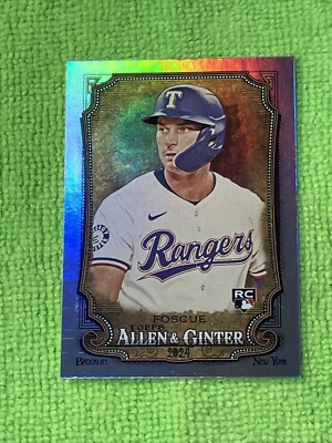 Justin Foscue RC 2024 Topps Allen & Ginter #253 Hot Box RAINBOW FOIL - Rangers