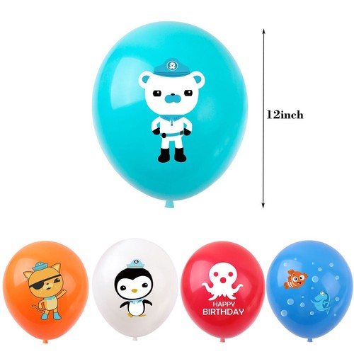 Octonauts Balloons 5 ps 12" Latex Happy Birthday Party Fun KIDS DECOR AU STOCK - Picture 2 of 4