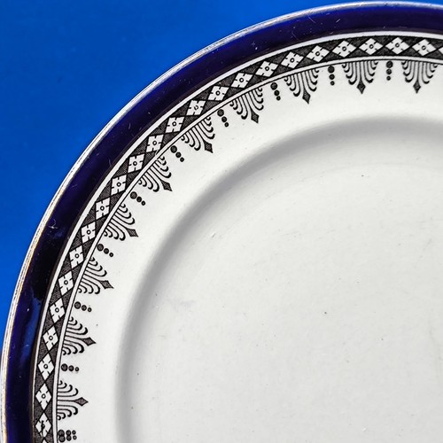 6 x 1920s Art Deco DESSERT PLATES * Cobalt Blue & Gold EMPRESS Rd No. 690850 VGC - Picture 6 of 20